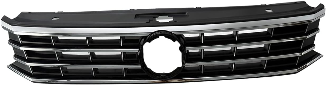 Front Grille Black w/Chrome Compatible with 2016 2017 2018 2019 Volkswagen VW Passat S SE SEL Front Molding Grille Grill Replaces # 561853651HOQE