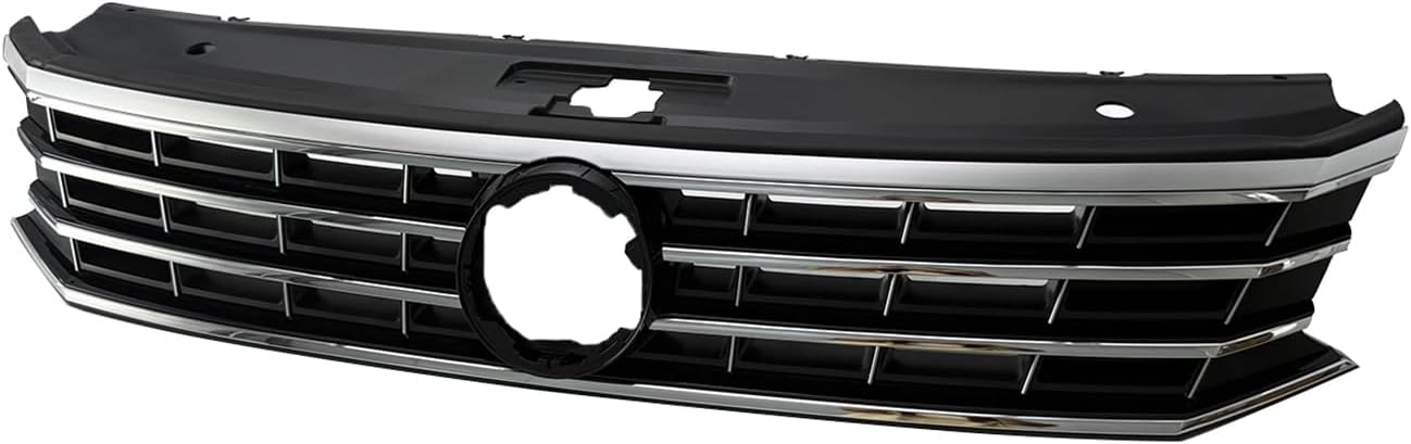 Front Grille Black w/Chrome Compatible with 2016 2017 2018 2019 Volkswagen VW Passat S SE SEL Front Molding Grille Grill Replaces # 561853651HOQE