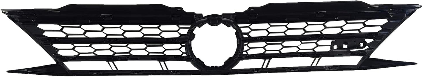 Front Grille Upper Honeycomb Grill Black With Chrome For 2015 2016 2017 Volkswagen VW Jetta