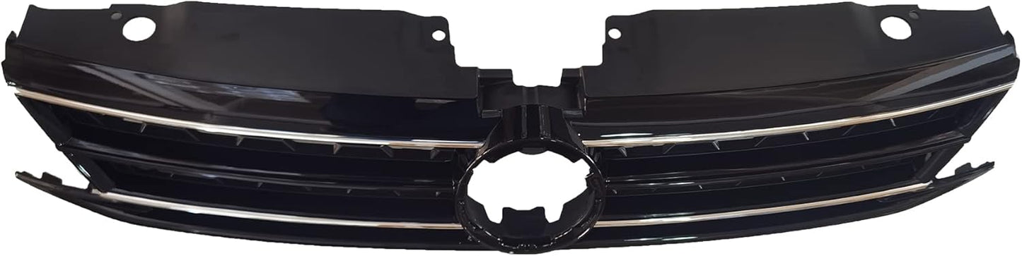 Front Grille Upper Honeycomb Grill Black With Chrome For 2015 2016 2017 Volkswagen VW Jetta