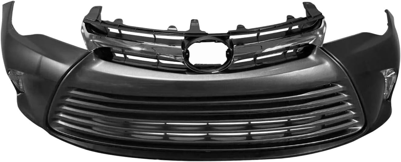 Complete Front Grille Bumper body kit Daytime Running Light Set for 2015 2016 2017 Toyota Camry SE XSE Sport Type- Front Bumper Kit