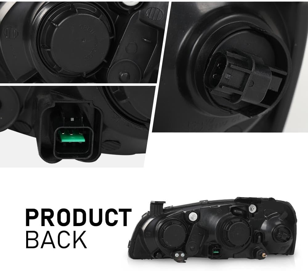 G-PLUS Headlight DRL LED Projector Right Passenger Compatible with Hyundai Elantra 2014-2016 Clear Lens Black Housing Amber Reflector Bumper Headlamps,faros delanteros