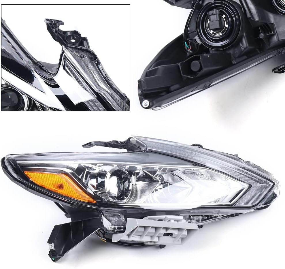 Car Headlights Headlamp For Nissan Altima 2016 2017 2018, Passengers Side Car Headlights Compatible Housing Left Side Headlamp Halogen Headlamp (Left)