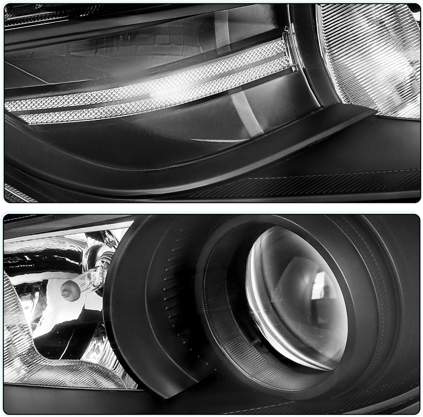 Headligh Fits For 2017 2018 Hyundai Elantra without DRL Headlight Assembly, 17 18 Elantra Factory OE Style Headlamp Left and Right Side, Not fit GT Models