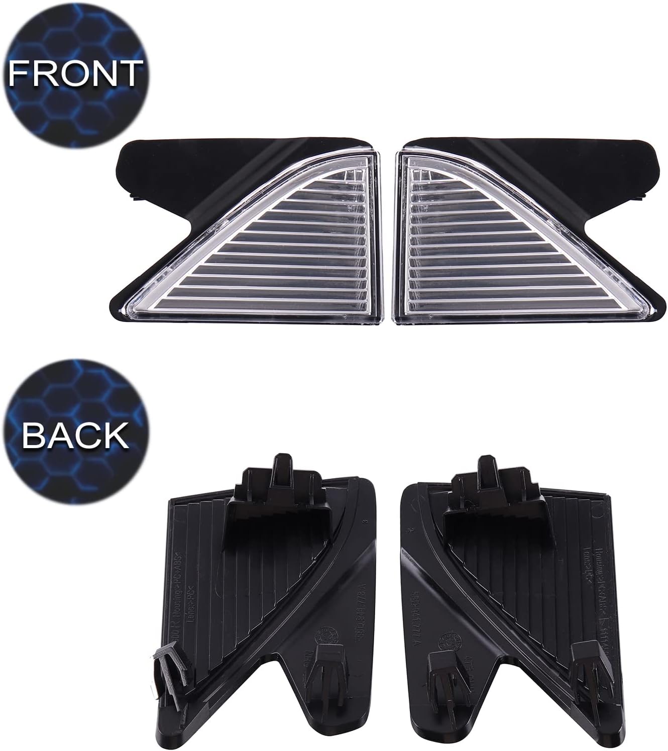 Fog Light Kit Fit for Volkswagen Passat 2016 2017 2018 2019 Driving Fog Lamp Cover Bezel Assembly Without Bulbs