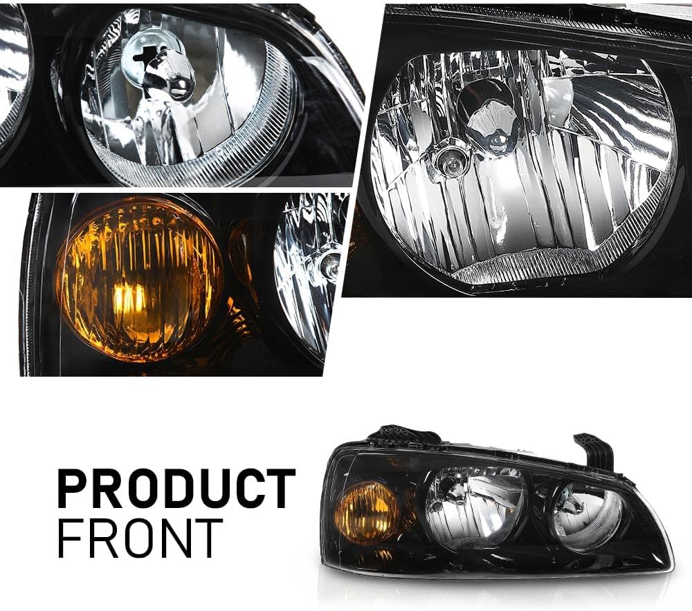 G-PLUS Headlight DRL LED Projector Right Passenger Compatible with Hyundai Elantra 2014-2016 Clear Lens Black Housing Amber Reflector Bumper Headlamps,faros delanteros