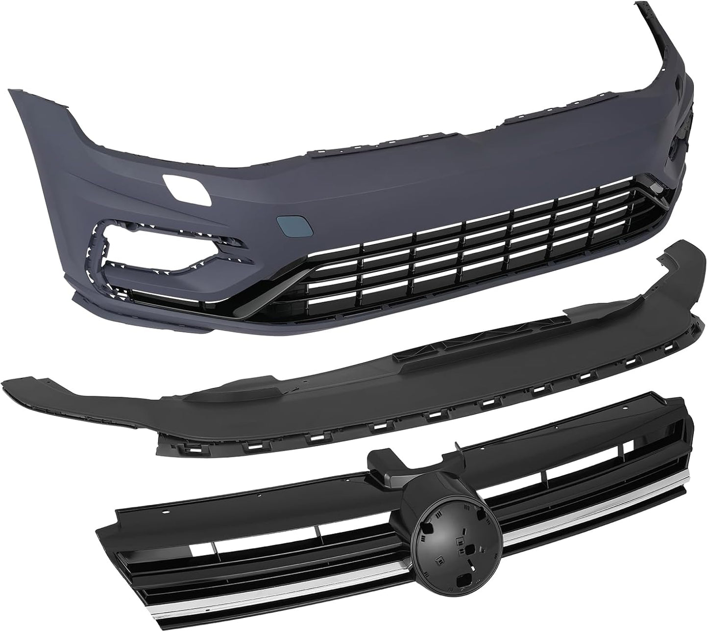 body kit Front Bumper Conversion Compatible with 2018-2021 Volkswagen VW Golf MK7.5 Replace Golf R Style