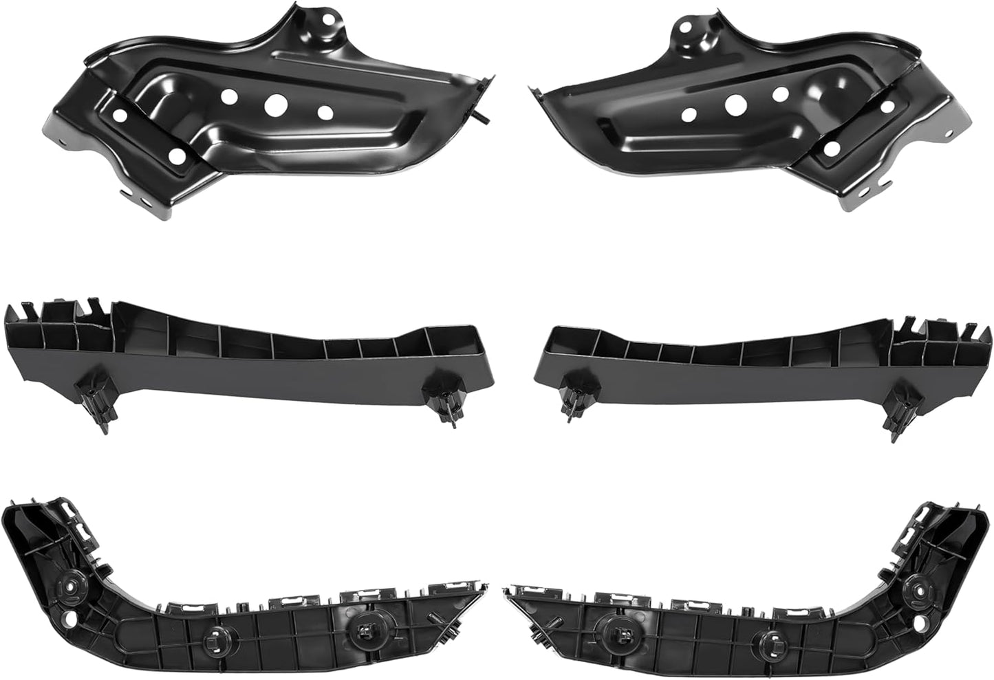 Body Kits Front Bumper and Grille Combo Set Compatible with 2014-2020 Toyota 4Runner Limited Upper & Lower Grille Fog Light Assembly Molding Headlight Bracket Front Bumper Bracket Black