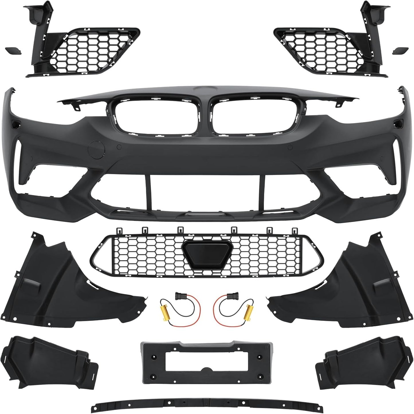 Front Bumper Set Fits for 2013-2019 BMW F30 3 Series Sedan & Wagon - Without PDC Holes