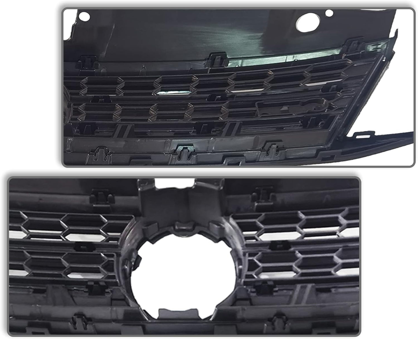 Front Grille Upper Honeycomb Grill Black With Chrome For 2015 2016 2017 Volkswagen VW Jetta