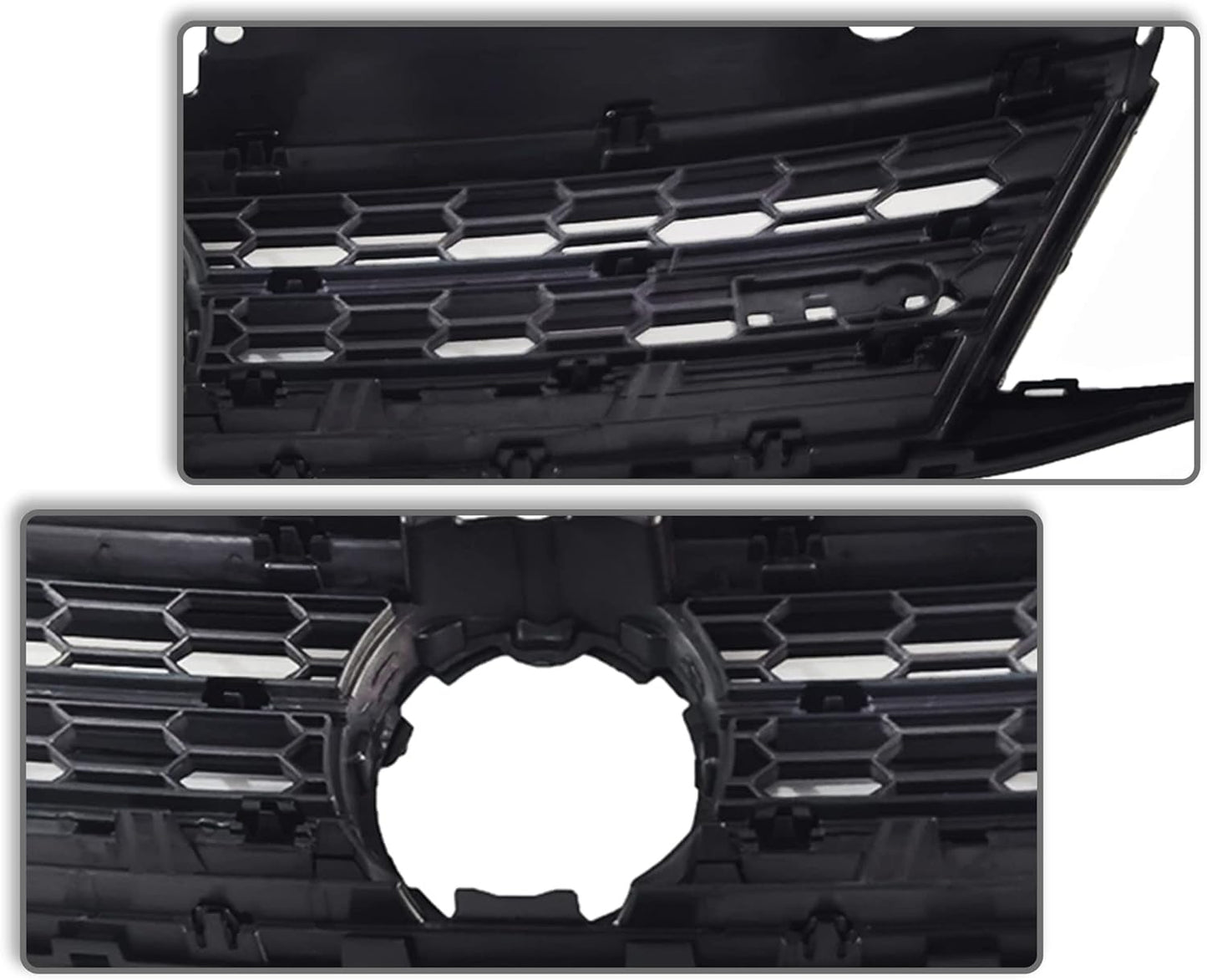 Front Grille Upper Honeycomb Grill Black With Chrome For 2015 2016 2017 Volkswagen VW Jetta