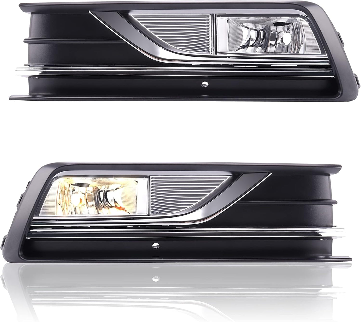 Fog Light Kit Fit for Volkswagen Passat 2016 2017 2018 2019 Driving Fog Lamp Cover Bezel Assembly Without Bulbs