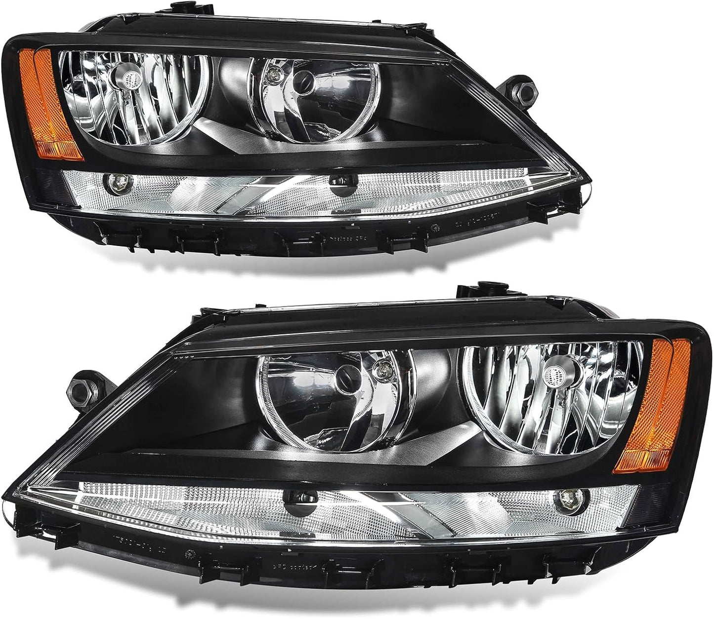 For 2011-2018 Volkswagen Jetta MK6 Headlights Headlamps Left Right Chrome