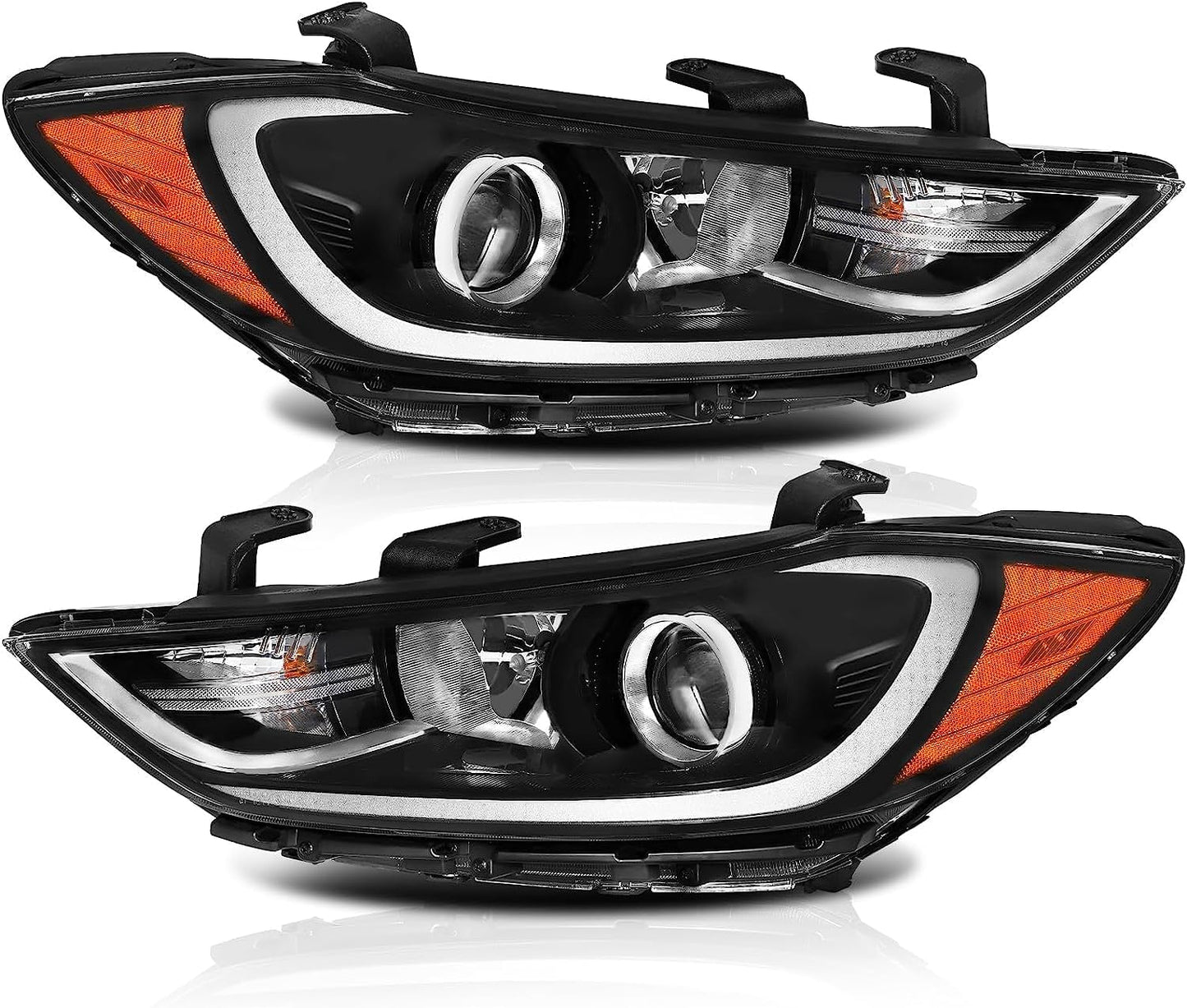 Front Headlight Assembly Fit for Hyundai Elantra 2017 2018 Passenger Side Halogen Headlamp