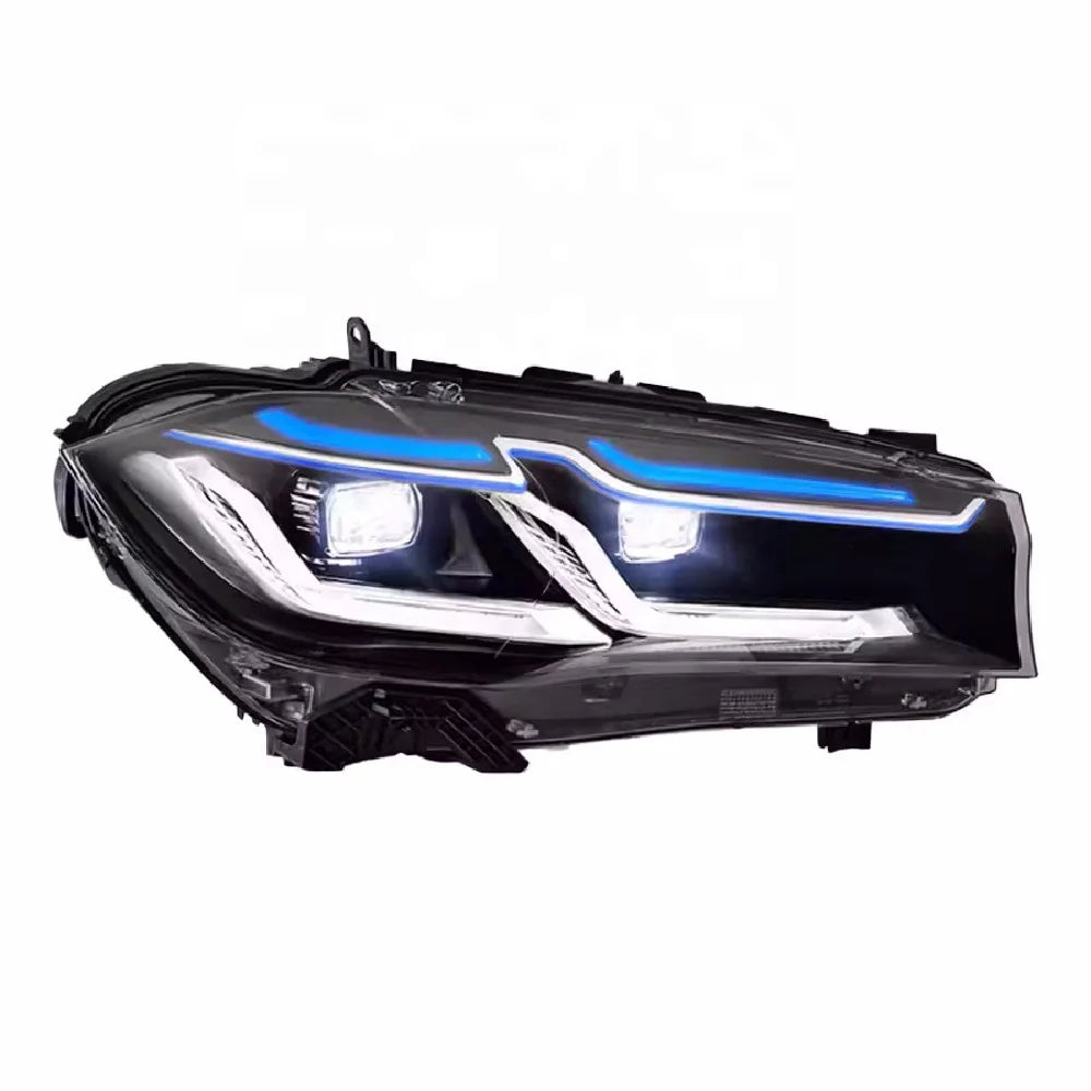New Modified LED Headlight for BMW X5 F15 2013-19 Upgrade Blue Eyebrows LED Rear Lamp Car Accessories for BMW X5 F15
