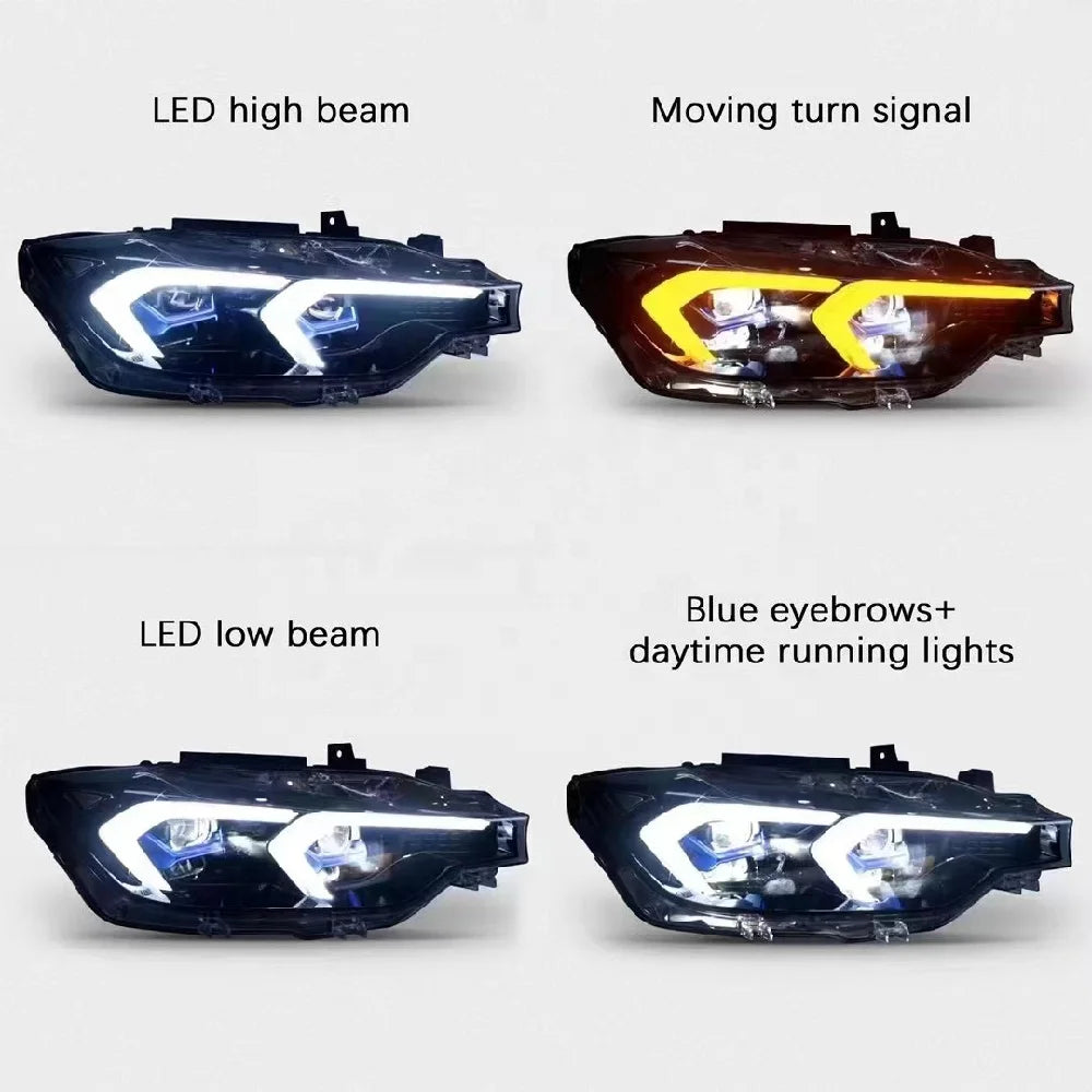 LED Headlights for BMW 3-series 2013-18 F30 F35 F80 Front Lamp Car Accessories for 320i 328i 330i 335i BMW F30