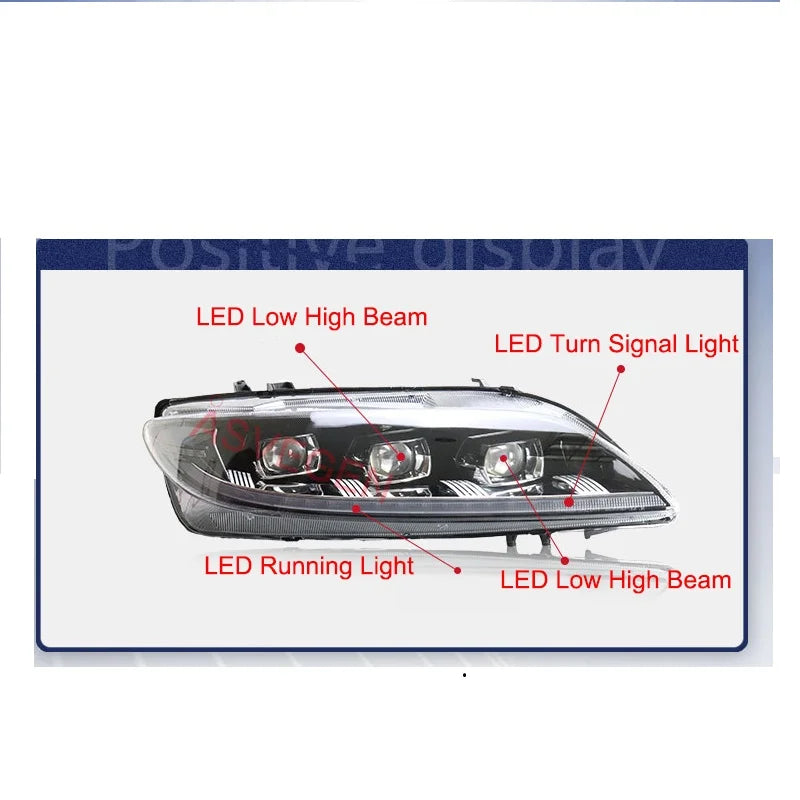 Upgrade Car Styling Auto Lighting System Modified Headlamp Assembly Fit for Mazda 6 2003-2015 Headlight Sequential Headlamp