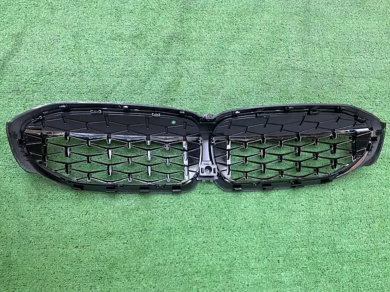 Luxury Carbon Fiber Front Kidney Grille Trim Auto Dual Slat Grill for BMW 3 Series G20 G21 Pre Lci Auto Body Part