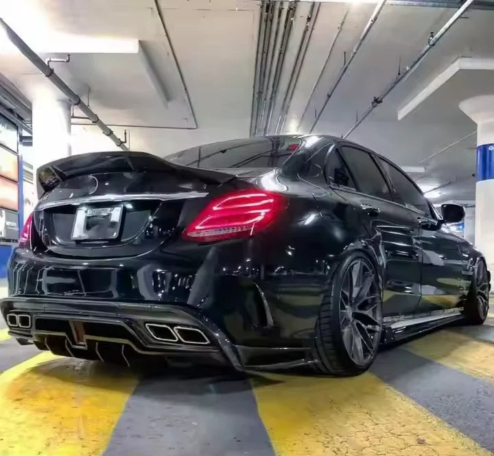 Carbon Fiber Rear Spoiler Carbon Fiber IMP Style Rear Lip for Mercedes C- Class W205