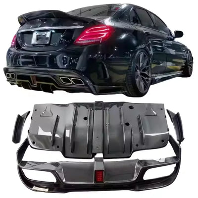 Carbon Fiber Rear Spoiler Carbon Fiber IMP Style Rear Lip for Mercedes C- Class W205