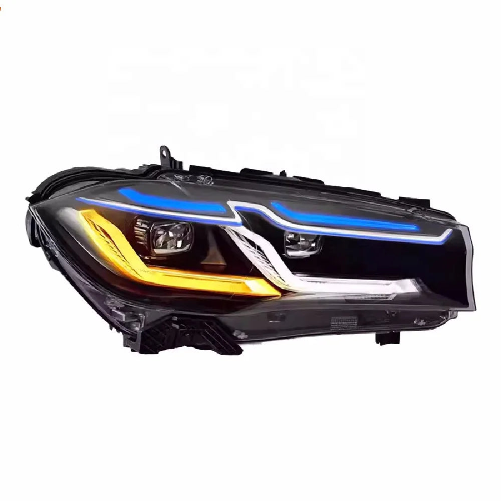 New Modified LED Headlight for BMW X5 F15 2013-19 Upgrade Blue Eyebrows LED Rear Lamp Car Accessories for BMW X5 F15