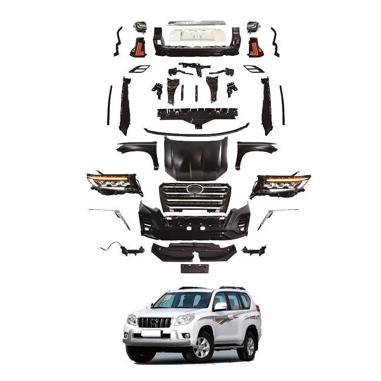 Upgraded Body Kit Newest Facelift with Body Kit Front Bumper for TOYOTA Prado Fj150 2010-2017 Upgrade to 2018-2020
