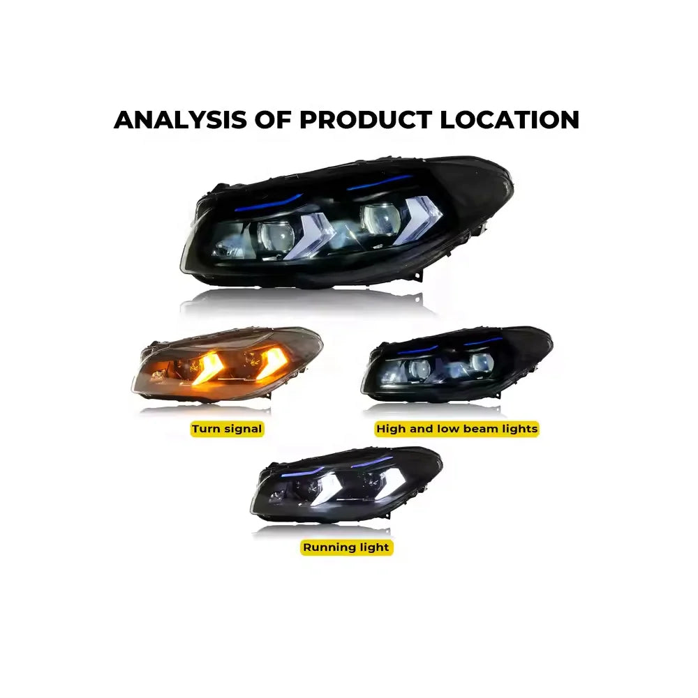 Auto-y Modified LED Headlights for BMW 5 Series F10 F18 2011-17 Halogen Xenon Upgrade LED Front Lamp Headlamp for BMW F10