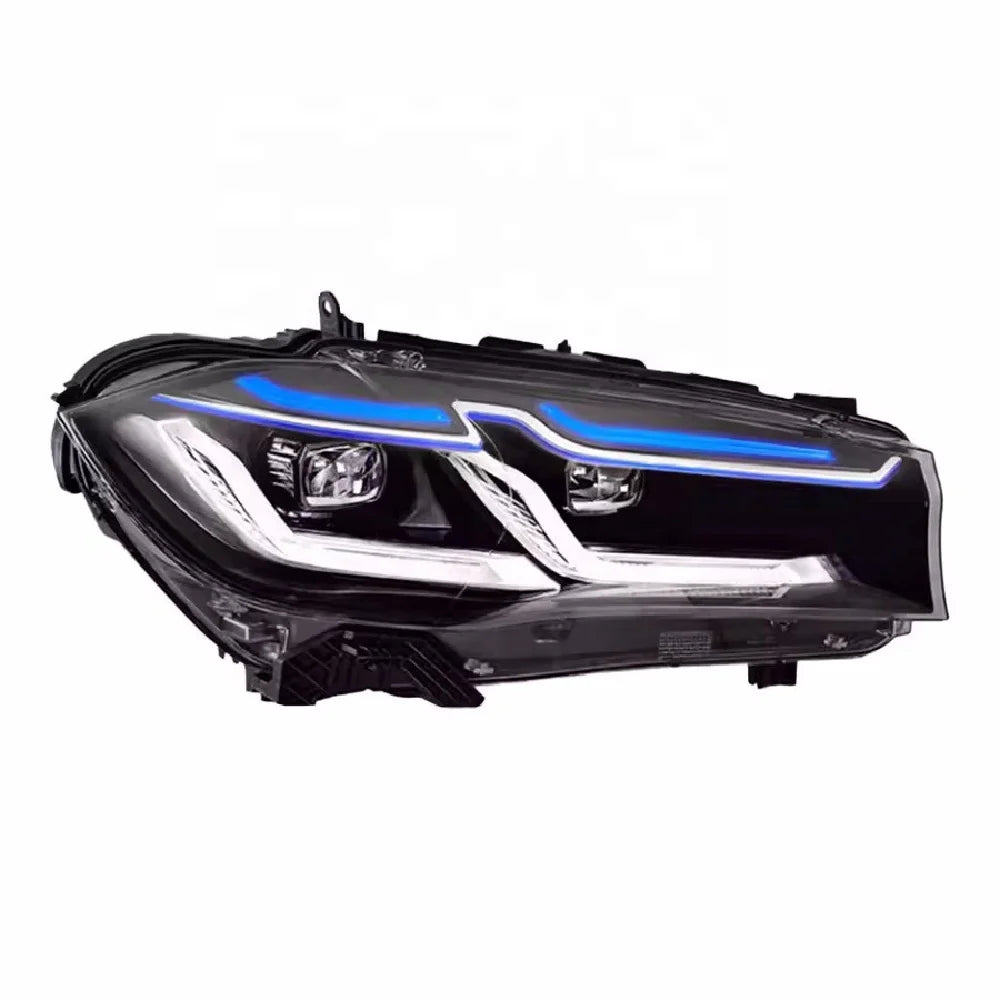 New Modified LED Headlight for BMW X5 F15 2013-19 Upgrade Blue Eyebrows LED Rear Lamp Car Accessories for BMW X5 F15