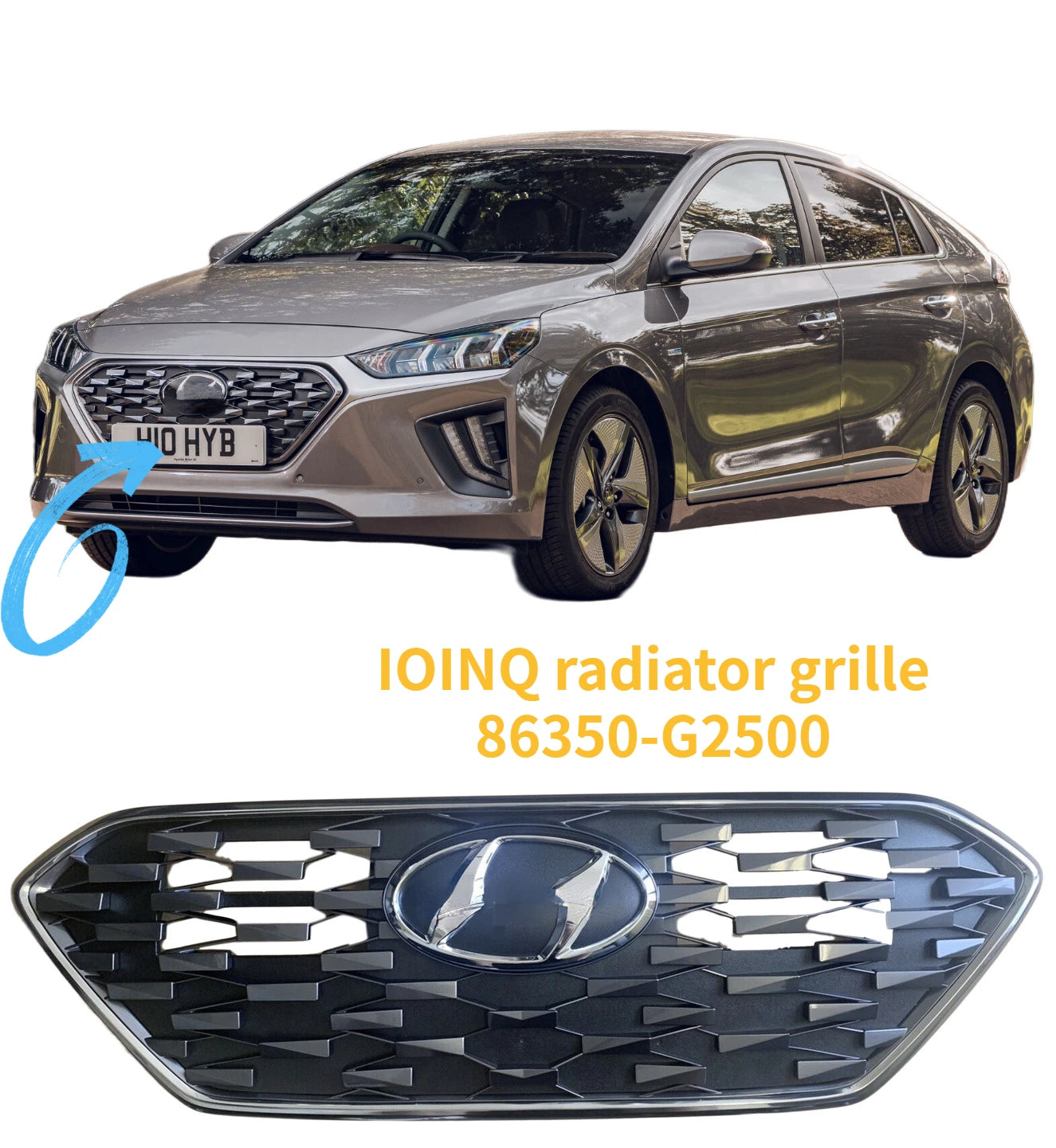 2017 2018 2019 for hyundai Ioniq Front Grille Assembly 86350-G5000 86350G2500 adiator Mask