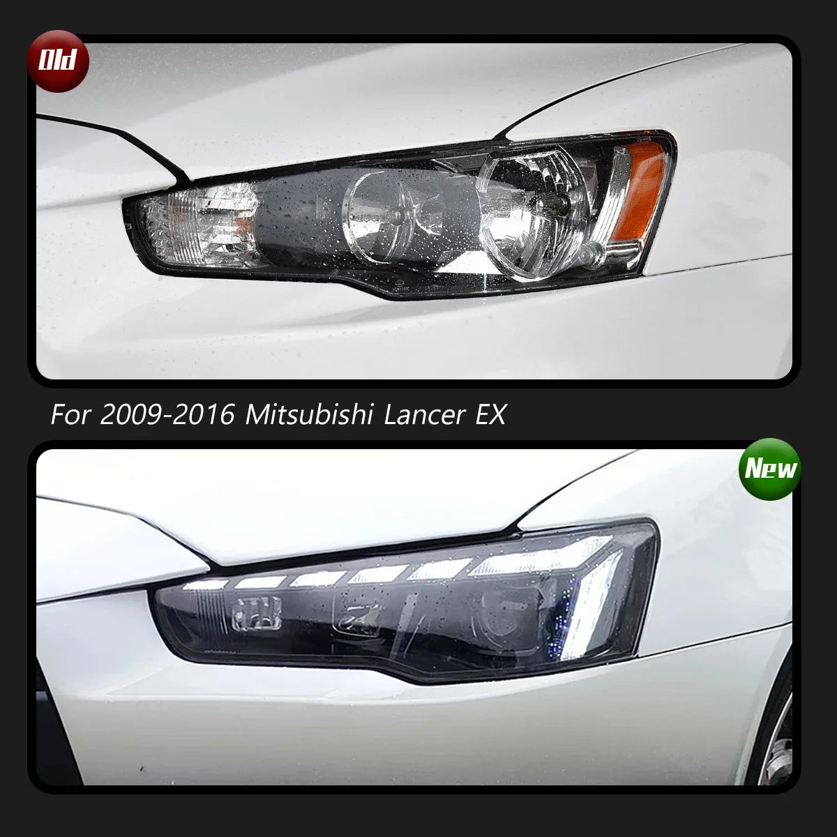 Lights for Mitsubishi Lancer EX Headlight 2009-2016 LED Projetor Head Lamp Daytime Running Light Automotive Accessories