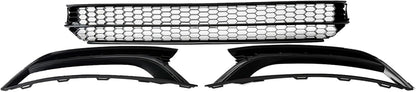 Front Grille & Fog Light Cover Bezel w/Hole Compatible with 2012 2013 2014 2015 VW Passat, 3 Pack