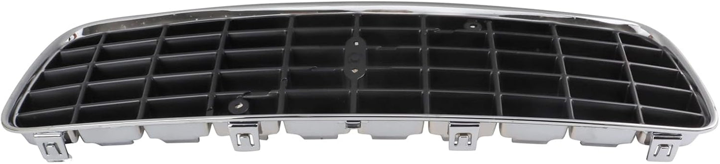 TRQ Front Grille Black with Chrome Surround Compatible with 2001-2004 Volvo S60 VO1200114