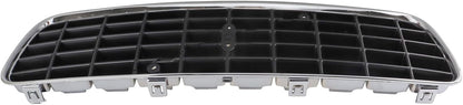 TRQ Front Grille Black with Chrome Surround Compatible with 2001-2004 Volvo S60 VO1200114