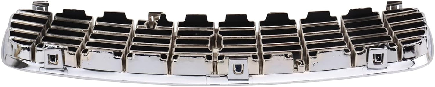 TRQ Front Grille Black with Chrome Surround Compatible with 2001-2004 Volvo S60 VO1200114