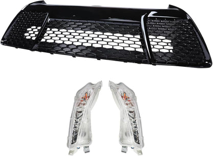 Complete Front Grille Bumper body kit Daytime Running Light Set for 2015 2016 2017 Toyota Camry SE XSE Sport Type- Front Bumper Kit