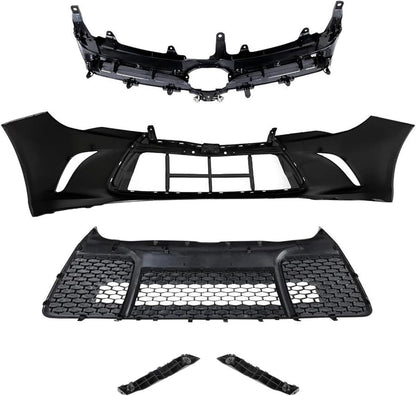 Complete Front Grille Bumper body kit Daytime Running Light Set for 2015 2016 2017 Toyota Camry SE XSE Sport Type- Front Bumper Kit