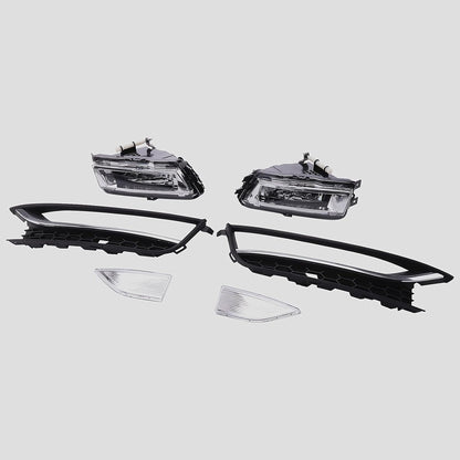 Fog Light Set Fit for Volkswagen VW Passat 2012 2013 2014 2015 Front Driving Fog Lamp Kit with Bezels Chrome Trim