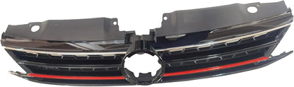 Front  Grille Upper Honeycomb Grill Black With Chrome For 2015 2016 2017 Volkswagen VW Jetta