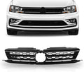 Front  Grille Upper Honeycomb Grill Black With Chrome For 2015 2016 2017 Volkswagen VW Jetta