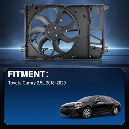Cooling Fan Assembly for Toyota Camry 2018-2021 for Lexus ES250 NX250 Radiator Condenser Cooling Fan Motor 6360-25010