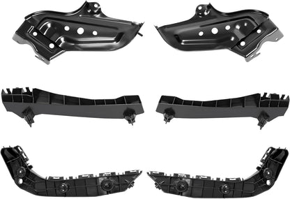 Body Kits Front Bumper  and Grille Combo Set Compatible with 2014-2020 Toyota 4Runner Limited Upper & Lower Grille Fog Light Assembly Molding Headlight Bracket Front Bumper Bracket Black