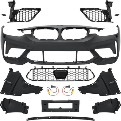 Front Bumper Set Fits for 2013-2019 BMW F30 3 Series Sedan & Wagon - Without PDC Holes