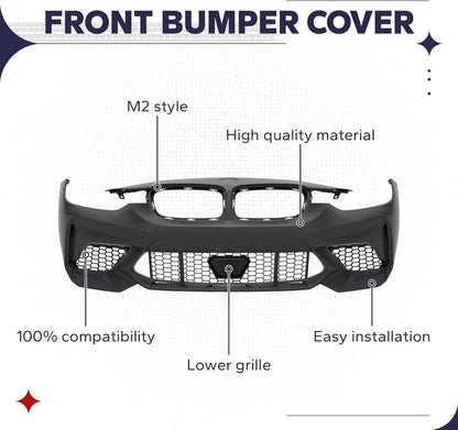 Front Bumper Set Fits for 2013-2019 BMW F30 3 Series Sedan & Wagon - Without PDC Holes