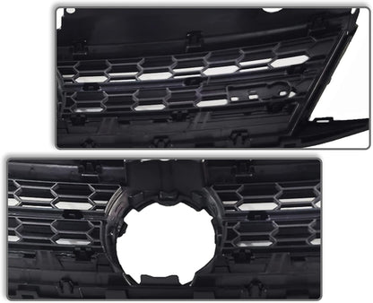 Front  Grille Upper Honeycomb Grill Black With Chrome For 2015 2016 2017 Volkswagen VW Jetta