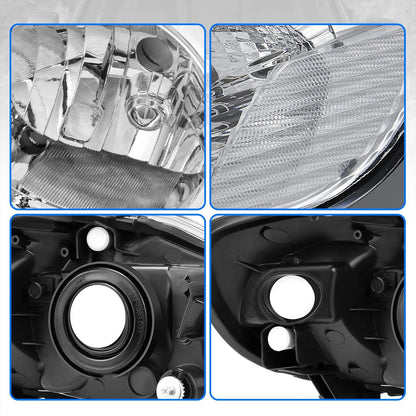 DWVO Headlight Assembly Compatible with 2014 2015 2016 14 15 16 Corolla 2014-2016 14-16 Replacement Headlamp Chrome Housing Left and Right Set