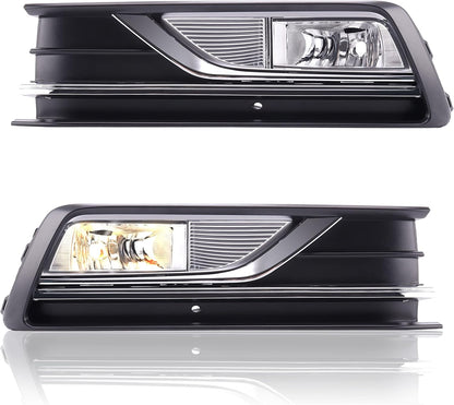Fog Light Kit Fit for Volkswagen Passat 2016 2017 2018 2019 Driving Fog Lamp Cover Bezel Assembly Without Bulbs