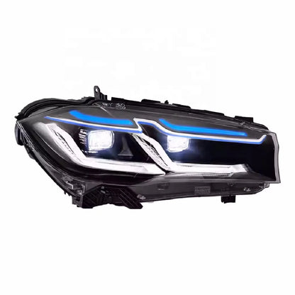New Modified LED Headlight for BMW X5 F15 2013-19 Upgrade Blue Eyebrows LED Rear Lamp Car Accessories for BMW X5 F15