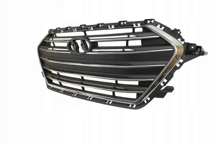 Black Chrome Auto Front Bumper Grille for Hyundai Elantra Sedan 2017 2018 Premium Quality Mesh Grill 86350-F2100