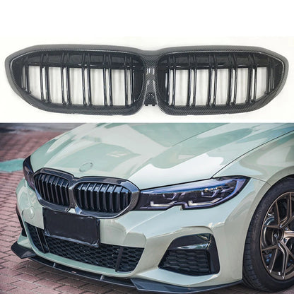 New Style Carbon Fiber Front  Grill Upgrade Dual Kidney Car Grill for BMW 3 Series G20 G21320i 330i M340i M340d