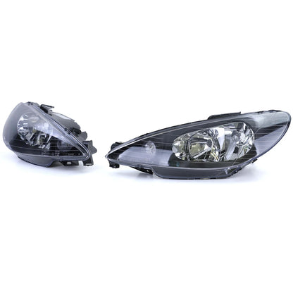 wholesale BLACK HEADLIGHTS FOR PEUGEOT 2006 /2003/2010+ GTI MODEL HALOGEN